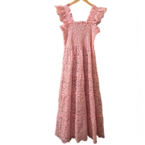 Hill House Pink Lace Ellie Nap Midi Dress Sz S Collectors Edition Cottagecore - Picture 3 of 14